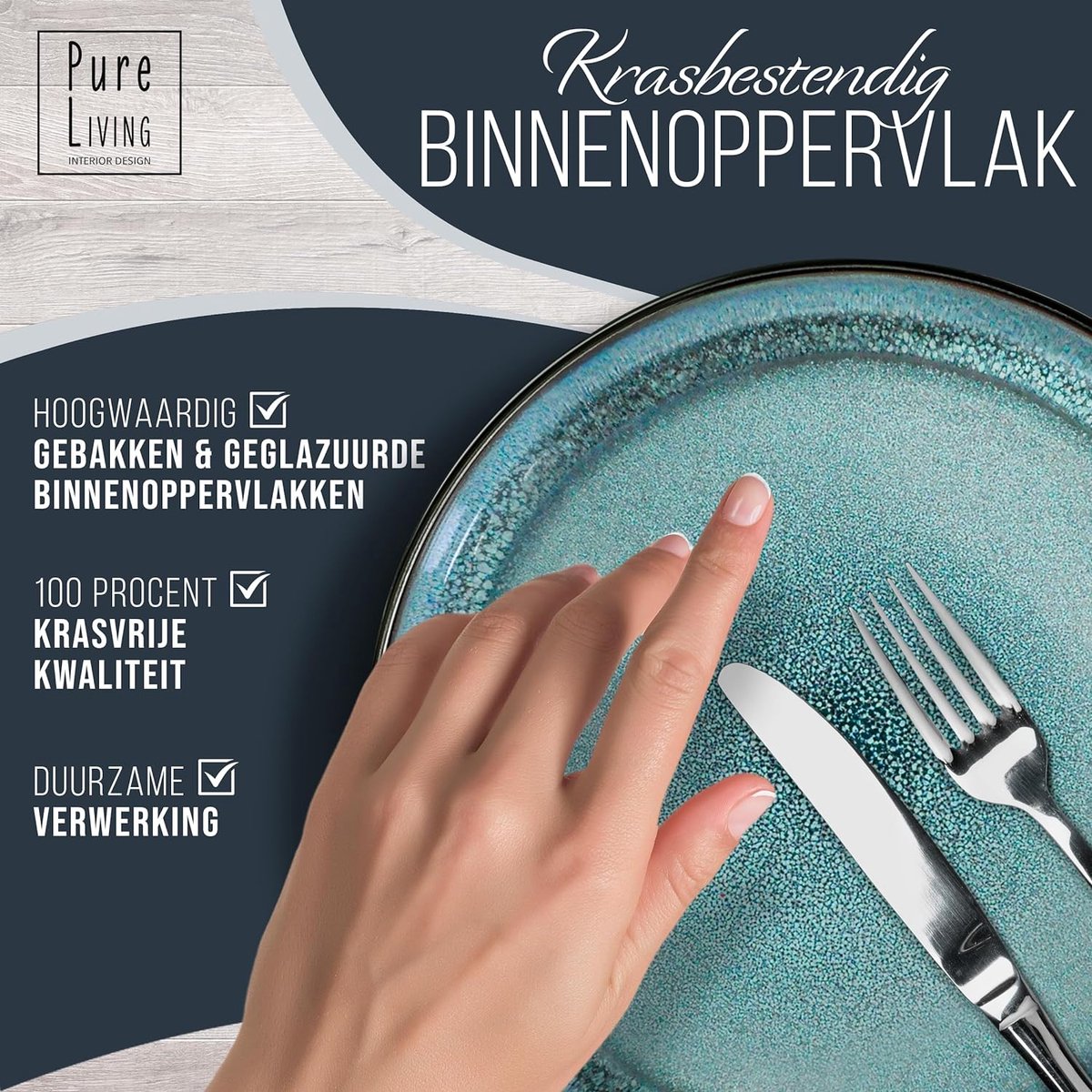 20st Servies Set, Bord en Kom, Steengoed Gerechten Set voor 4