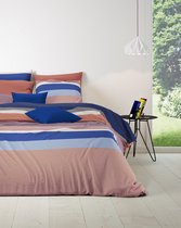 Mistral Home - Housse de couette - 100% coton renforcé - 240x220+2x65x65 cm - Raif - Rayures - Blauw