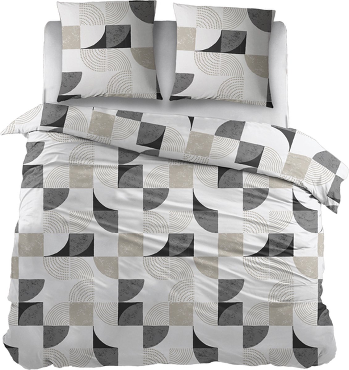 Snoozing Birgit Dekbedovertrek - Extra breed - 260x200/220 cm - Antracite