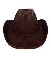 Cowboyhoed Cowboy Hoed Hat Lederlook Bruin Festival Western Thema Feest