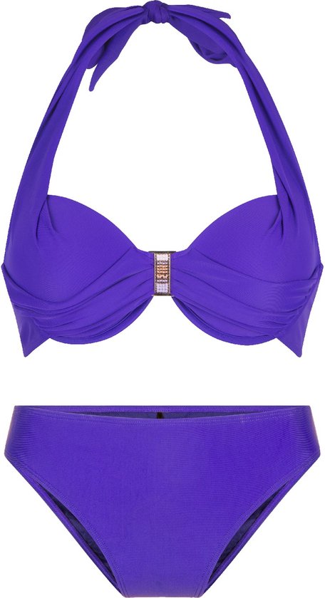LingaDore Halternek bikini set - 6509 - Violet - 40A