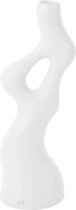 Vase Organic Swirls polyrésine blanc