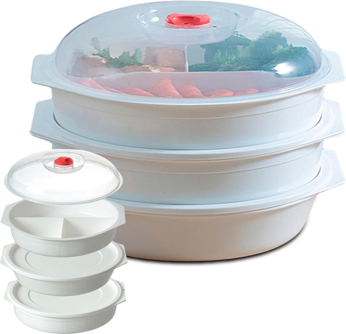 Lot de 3 boîtes de conservation pour micro-ondes avec couvercle, assiettes à micro-ondes avec couvercle, bol pour micro-ondes, 3 l, boîtes de conservation avec couvercle, utilisable comme boîte de Lot de 3 boîtes de conservation pour micro-ondes avec couvercle, assiettes à micro-ondes avec couvercle, bol pour micro-ondes, 3 l, boîtes de conservation avec couvercle, utilisable comme boîte de