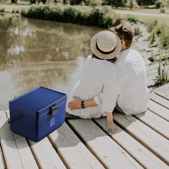 Brisby Koelbox - Frigobox - 12L - Blauw - Incl. Ergonomisch draaghandvat - Dividers - Snijplanken - Tot maximaal 40 uur isolatie - Incl. 2 koelelementen van 200ml van Brisby — afbeelding 5