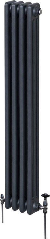 Traditionele 3 Kolom Verticaal Radiator - 1800 x 202mm - Grijs | bol