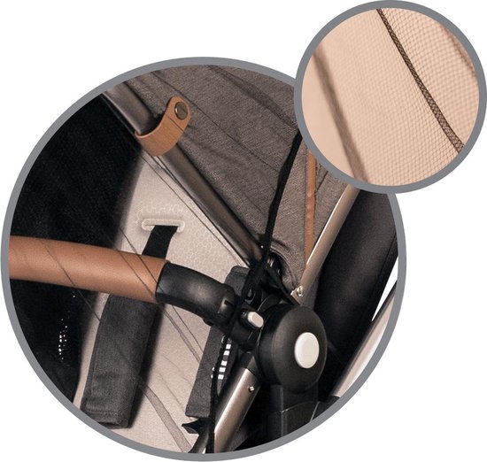 Babyono - Klamboe / Muggennet voor kinderwagen - Universeel - Zwart van Merkloos — afbeelding 5