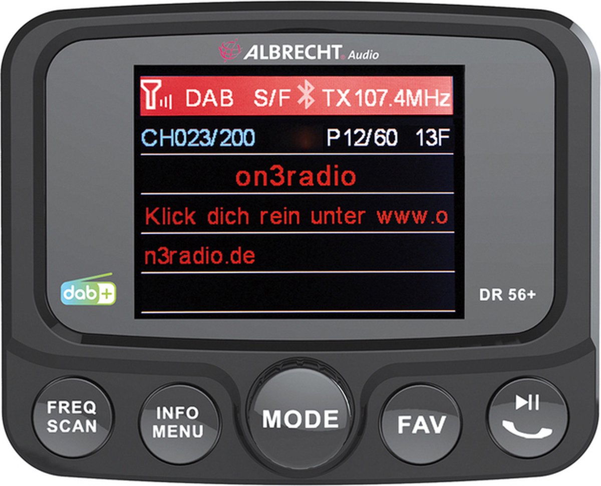 Albrecht DR 56+ - Radio - DAB+ - Autoradio adapter - Bluetooth