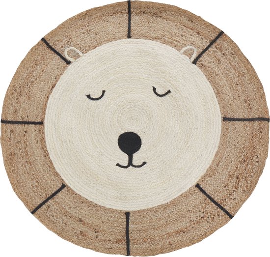 KOVU - Vloerkleed - Beige - ø 120 cm - Jute