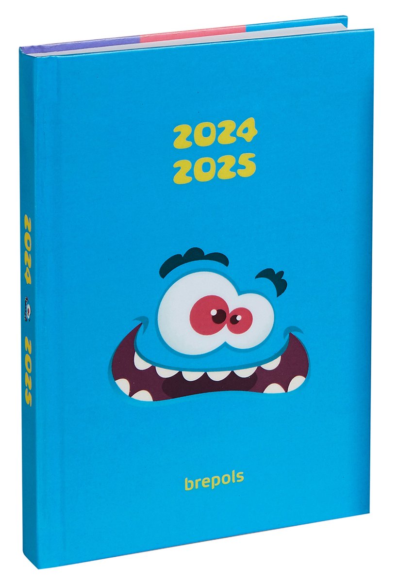 Brepols agenda 2024-2025 - MONSTERS - Dagoverzicht - Blauw - 11.5 x 16.9 cm