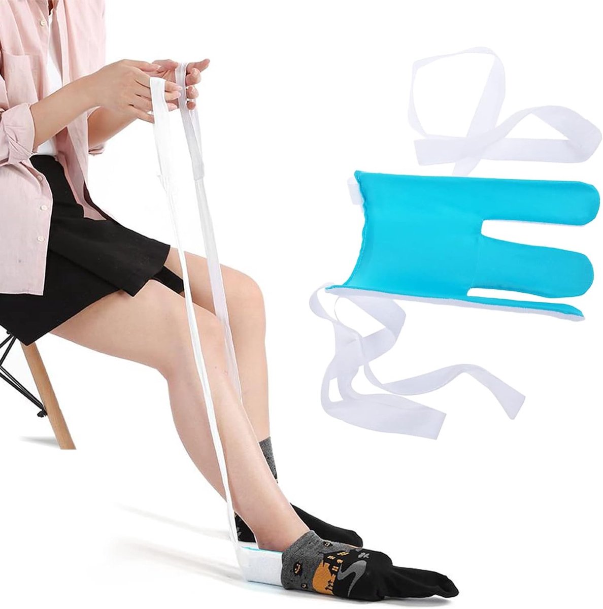 Goedkoopste Sokaantrekker - Sokken Aantrekhulp - Aantrekhulp Sokken - Aantrekhulp - Hulp Bij Sokken Aantrekken - SockSlider - NIET voor steunkousen