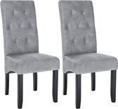 Rootz fluwelen eetkamerstoelen - elegante stoelen - stijlvolle zitplaatsen - ergonomisch ontwerp - luxe fluweel - duurzaam houten frame - 47 cm x 42 cm x 107 cm