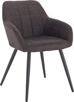 Rootz Moderne Eetkamerstoel - Comfortabele stoel - Ergonomische zitting - Schuim met hoge dichtheid - Duurzame metalen poten - Antislipvloerbeschermers - 49 cm x 43 cm x 81 cm
