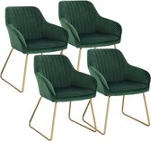 Rootz fluwelen eetkamerstoelen - elegante zitplaatsen - comfortabele stoelen - huidvriendelijk fluweel - schuim met hoge dichtheid - duurzaam metalen frame - 78,5 cm x 45 cm x 44 cm