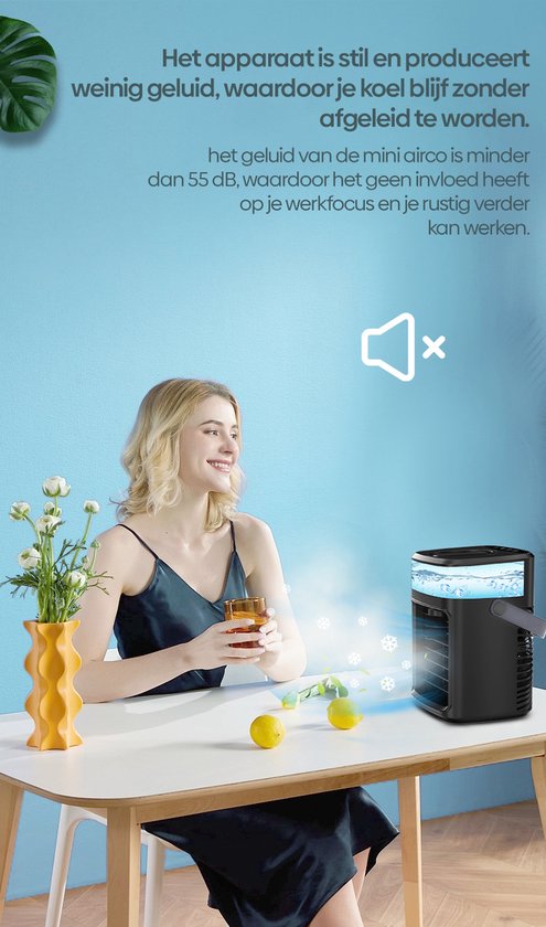Mobiele airco 2,6kW - wifi en meer - Groene Hoed Duurzaam