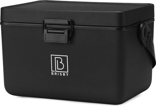Brisby Glacière - Frigo box - Glacière - Voiture - Légère - Boîte à pain - 12L - 2 éléments de refroidissement gratuits de 450 ml chacun - Incl. Séparateurs Planches à découper - Ouvre-bière - Ouvre-bouteille - Max. Isolation 40 heures - Zwart