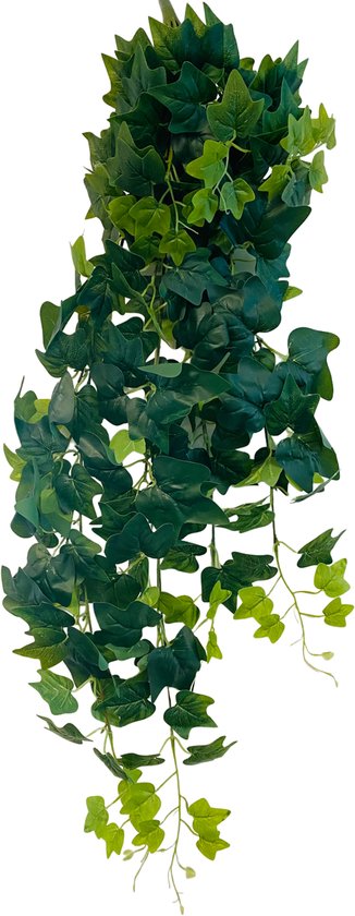 HEM Klimop (Hedera Helix Groen) Kunstplant Volle Hangplant - Kunstplant 100 cm - Levensechte Kunstplant - Modelerende stevige hangstreng