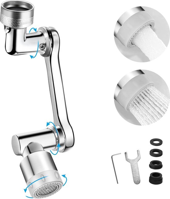 ROBINET AÉRATEUR BUSE Économie D'Eau 360° Adaptateur Pivotant Anti