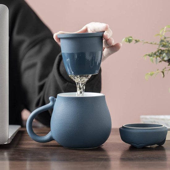 KINTA THEEPOT gespikkelde klei creme 1250 ml - Design