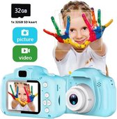 BMJ® Kindercamera Blauw - Kidizoom - Fototoestel voor Kinderen - Kinderfototoestel Digitaal - 32GB SD Kaart Inbegrepen - 1080HD - Foto's en Video's