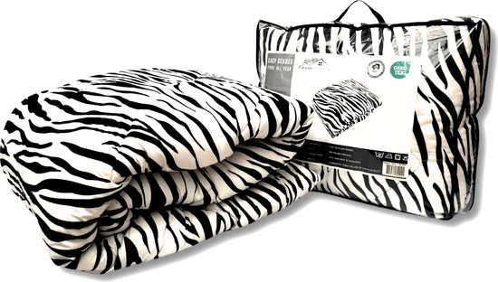 Beau Maison Bedrukt Dekbed Zebra 200 x 200 cm / Hoesloos / 2 in 1 dekbed / Wasbaar / Dekbed zonder overtrek