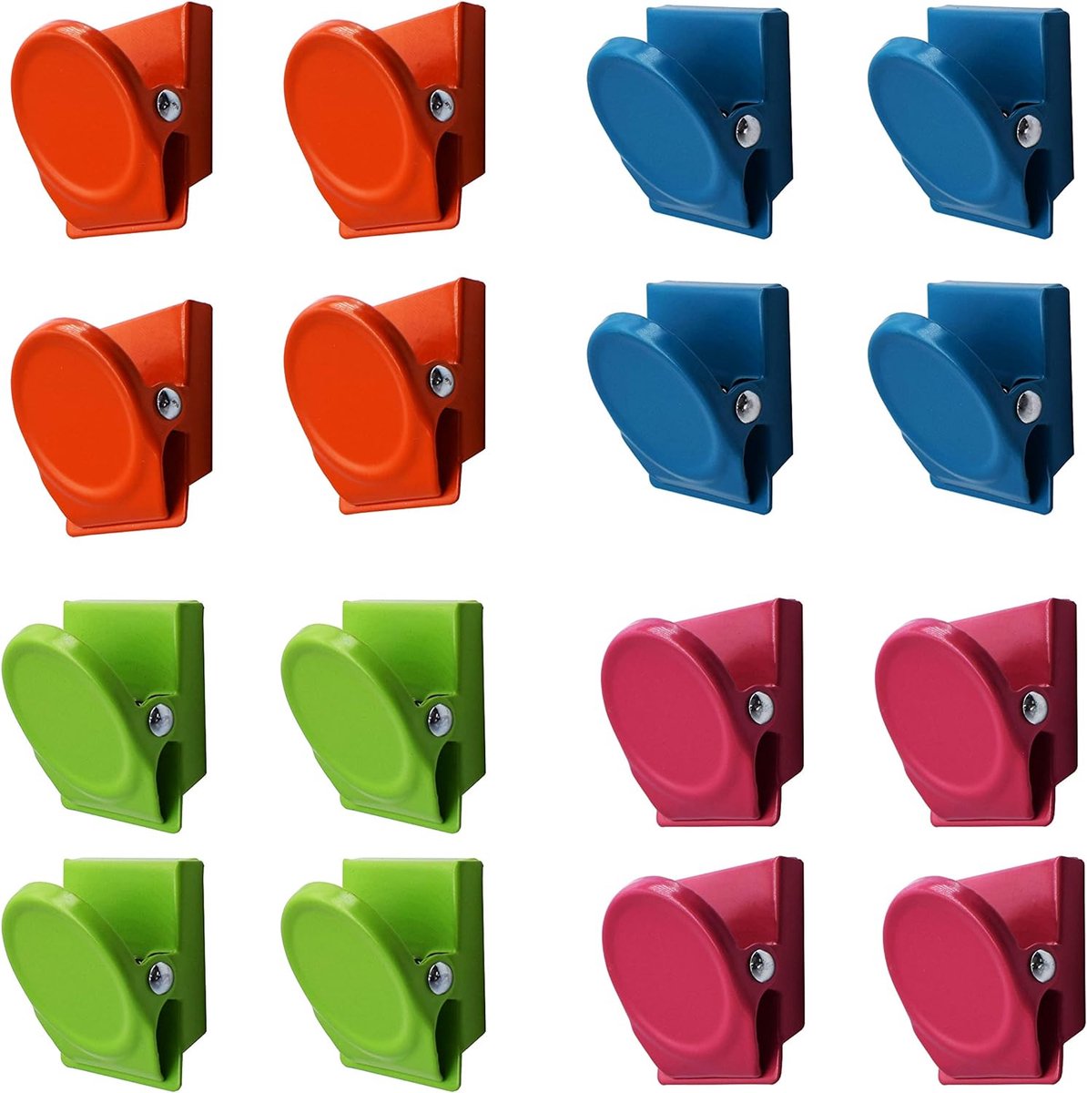 Goedkoopste 16 stuks veelkleurige magnetische metalen klemmen, koelkast whiteboard muur magnetische memo opmerking clip