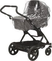 Universele regenhoes voor kinderwagen, regenhoes met klittenbandsluiting en elastiek, transparant, één maat