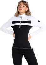 Dare2b Crystallize Core Stretch Ronde Hals Sweater Wit,Zwart 18 Vrouw