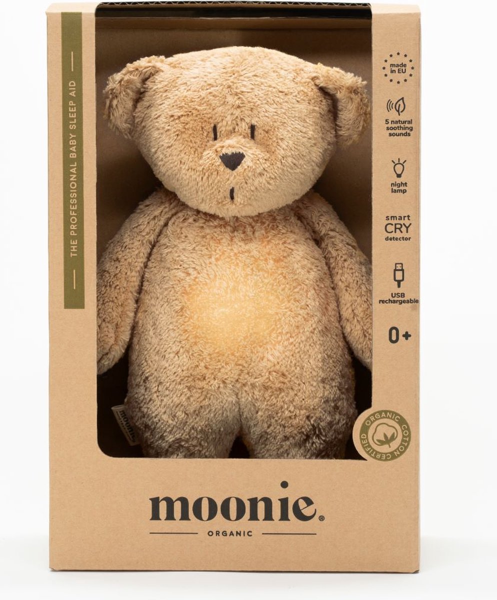 Moonie Knuffel Humming Bear Cappuccino - Met licht en geluid - USB oplaadbaar — afbeelding 11