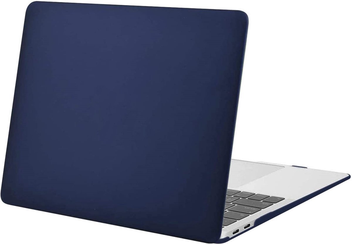Laptophoes - Geschikt voor MacBook Air 13 inch Hoes - Case Voor Air 13.3 inch (2018) A1932 - Diep Blauw