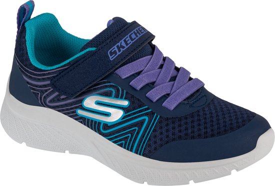 Skechers Microspec Plus - Swirl Sweet 303535L-NVMT, voor meisje, Marineblauw, Sneakers,Sportschoenen, maat: 31
