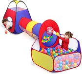 Kruiptunnel - Voor kinderen - Binnenspeelgoed - Buitenspeelgoed - Speelgoed - Met ballenbak - Met pop-up tent - Must have voor uw kinderen!