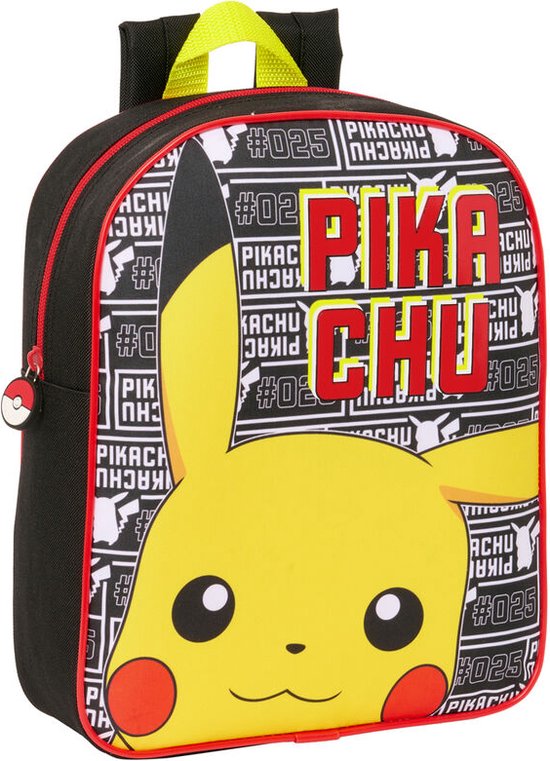 Sac à dos pour tout-petits garçons Pokemon Pikachu noir 31x25x10