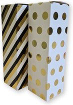 Set Luxe Fles Cadeauverpakking | Gouddesign | 32x10x9,5cm | Cadeaudoos | Wijnfles verpakking