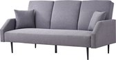 Concept-U - 3 -Seater Convertible Sofa grijze stof DUBLIN