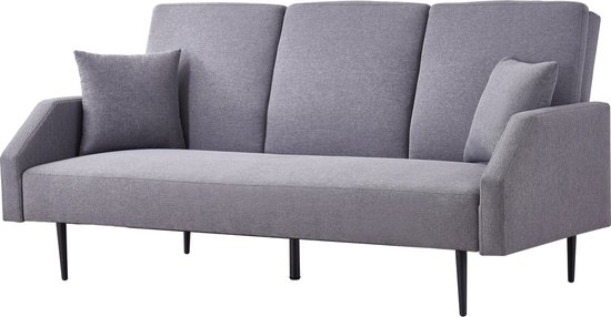 Concept-U - 3 -Seater Convertible Sofa grijze stof DUBLIN