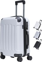 Valise Bagage à main Pathsail® 40L x 55CM - ABS - Chariot léger - Incl. Antivol TSA et roulettes Spinner - Argent