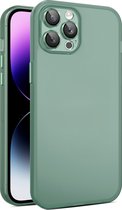 Mobigear Matt Slim - Telefoonhoesje geschikt voor Apple iPhone 15 Pro Max Shockproof Hardcase Hoesje - Groen