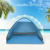 Strandtent- pop-up strandtent-draagbare tent-Anti-UV 50+ - blauw met draagtas, 2-3 persoons park