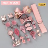 Baby Haarspeldjes set - 18 stuks - Donker roze - Haarclipjes - Haar Accessoires - Kinderen - Peuter - Meisjes - Gift - Cadeau