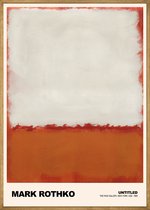 Mark Rothko Untitled Orange red and White Poster - 40x50 cm