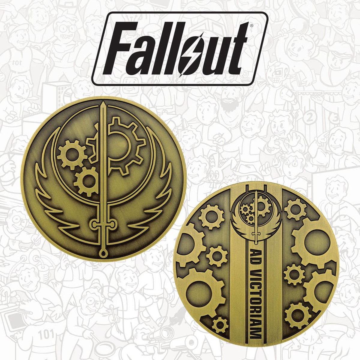 FaNaTtik Fallout Medallion Brotherhood of Steel Decoration