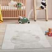 Flycarpets Kindervloerkleed Sara - Nijlpaard- Kinderkamer - Vloerkleed - Creme / Beige - 120x160 cm