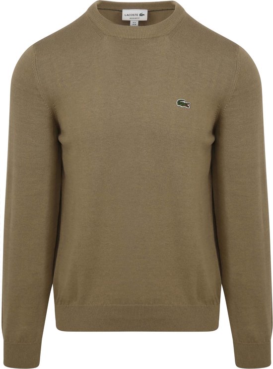 Lacoste - Pullover Groen Beige - Heren - Maat XXL - Regular-fit