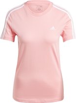 adidas Sportswear Essentials Slim 3-Stripes T-shirt - Dames - Roze- XL