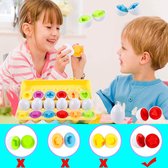 Oeufs Jouets 12 pièces couleur et formes apprentissage trier Jouets oeufs en plastique trouver Montessori 18 mois puzzle éducatif pour noël fête des enfants cadeau d'anniversaire
