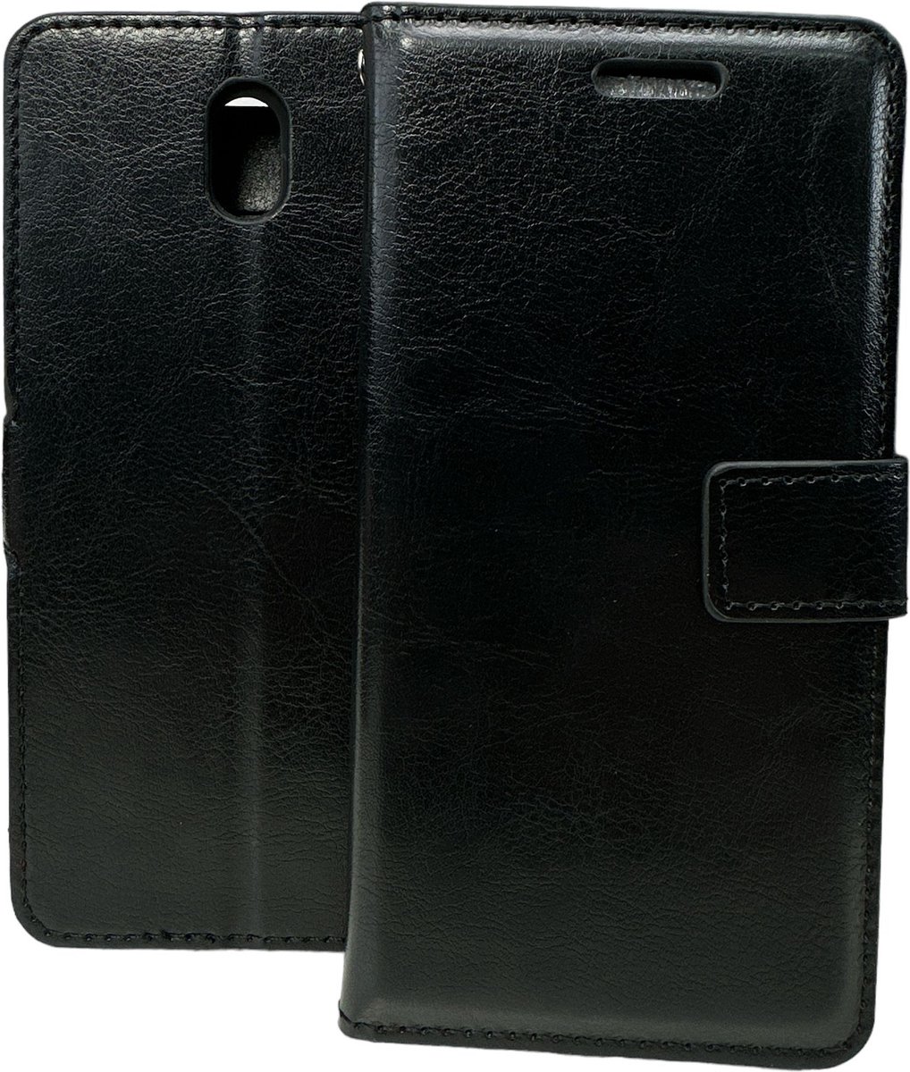 Bookcase Geschikt voor: Nokia 1.3 - Zwart - portemonnee hoesje