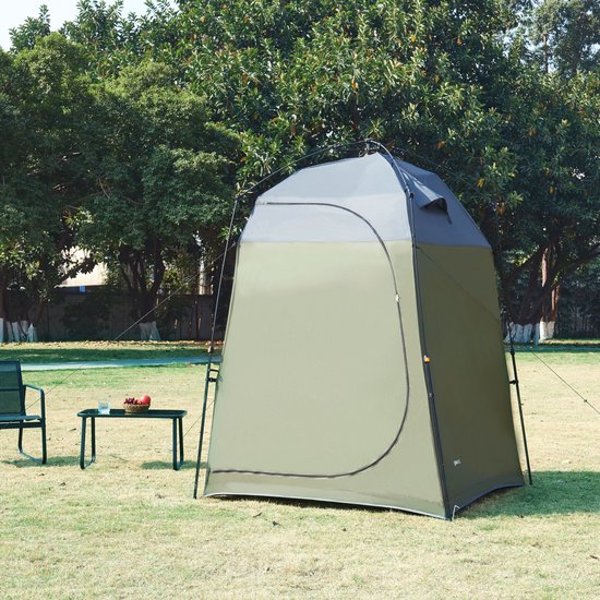 Automatische douche tent Ayas 150x150x200 cm groen en grijs pro.tec