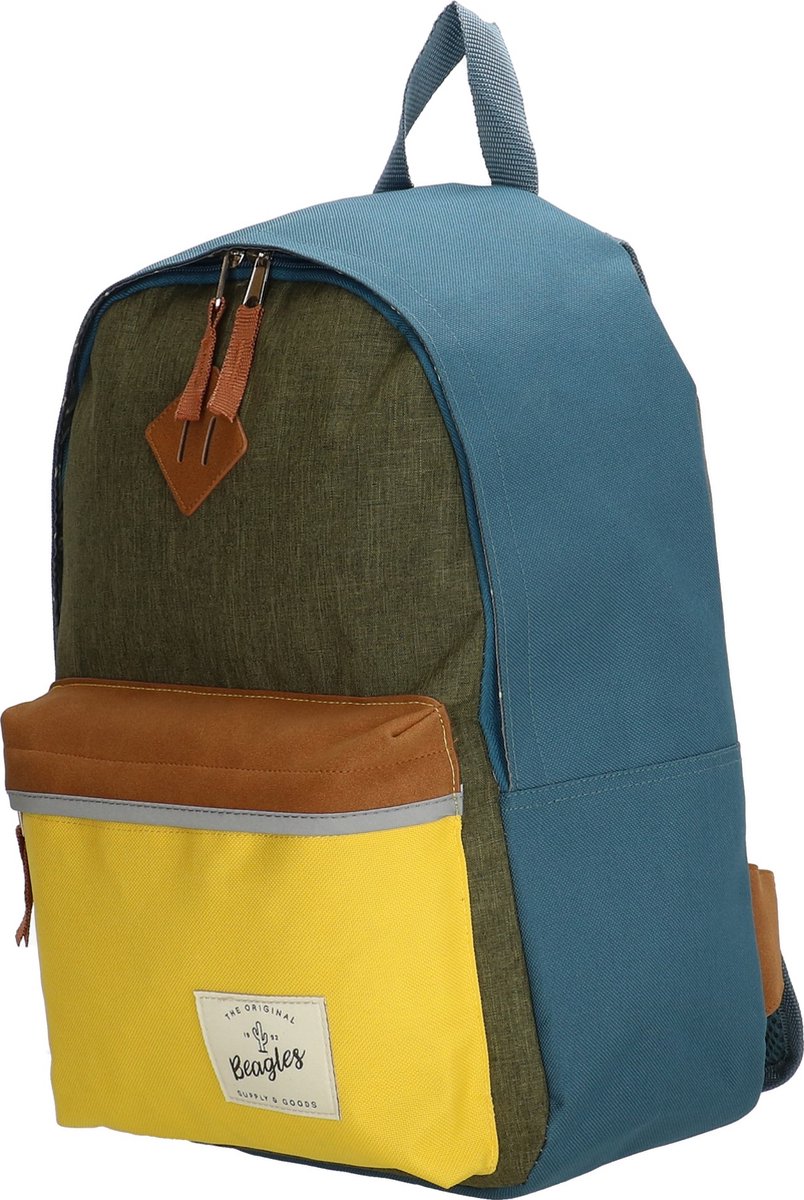 Beagles Originals Mulit Color Rugzak - School Tas - Olijfgroen