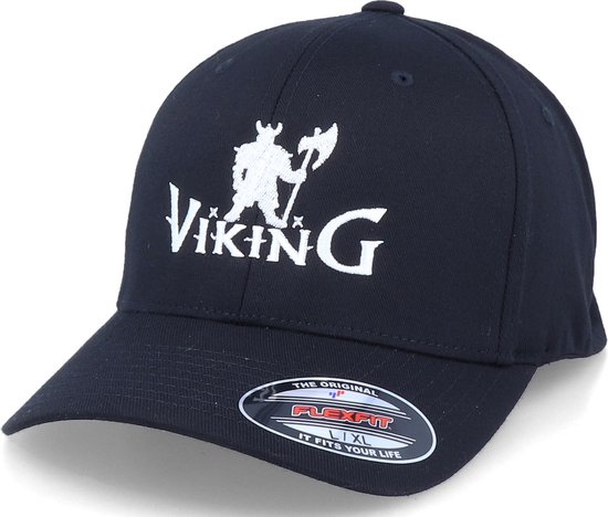 Hatstore- Viking Warrior Logo Black Flexfit - Vikings Cap