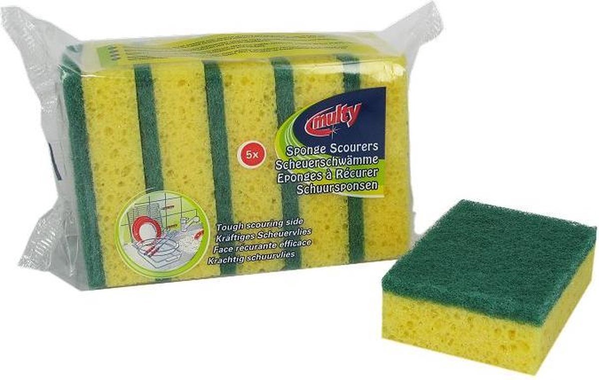 Multy - Schuurspons - Voordeelverpakking - 20 x 5 stuks